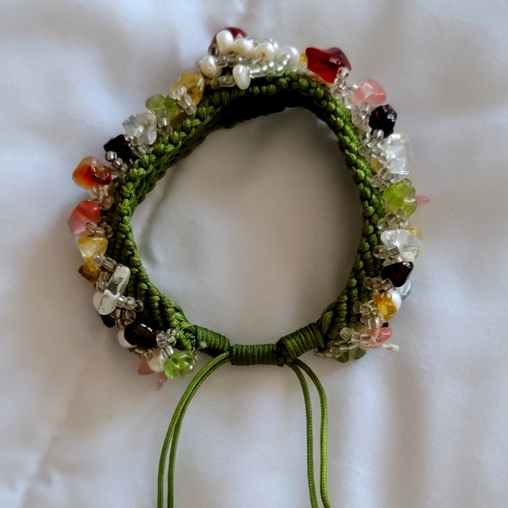 Chunky handmade bead bracelet